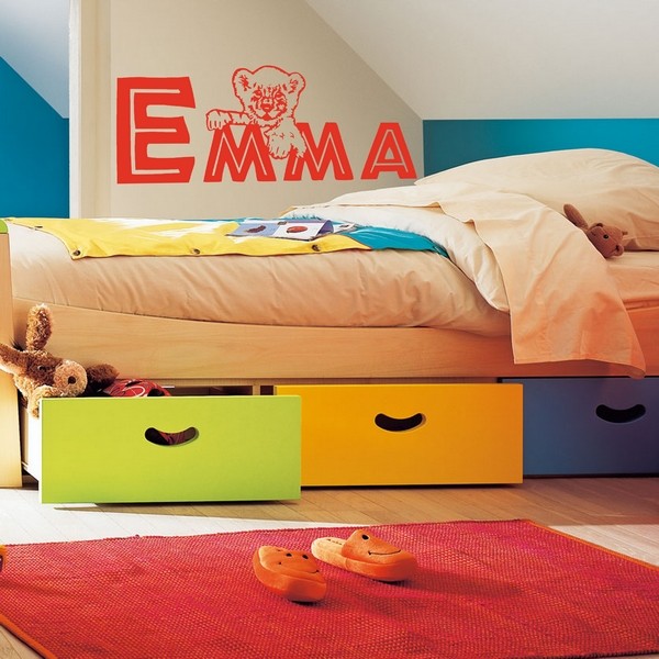 Voorbeeld van de muur stickers: Emma Lionceau